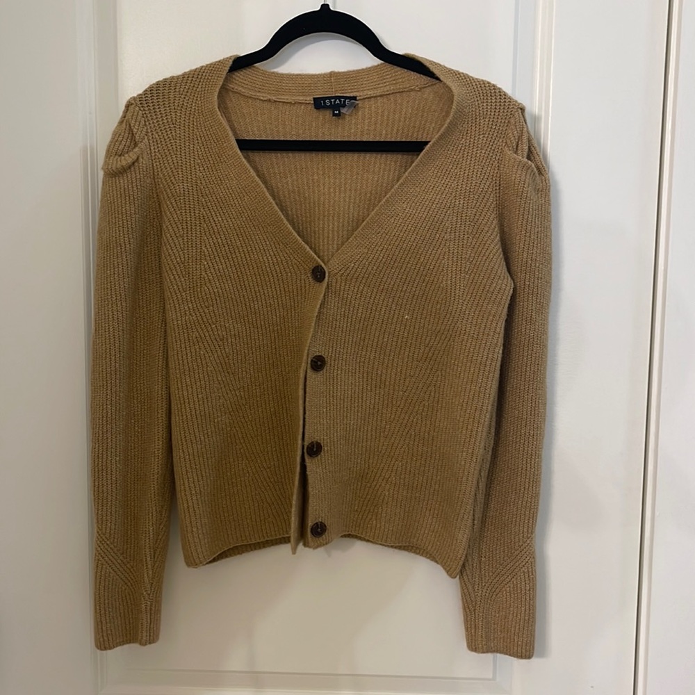 1STATE tan cardigan